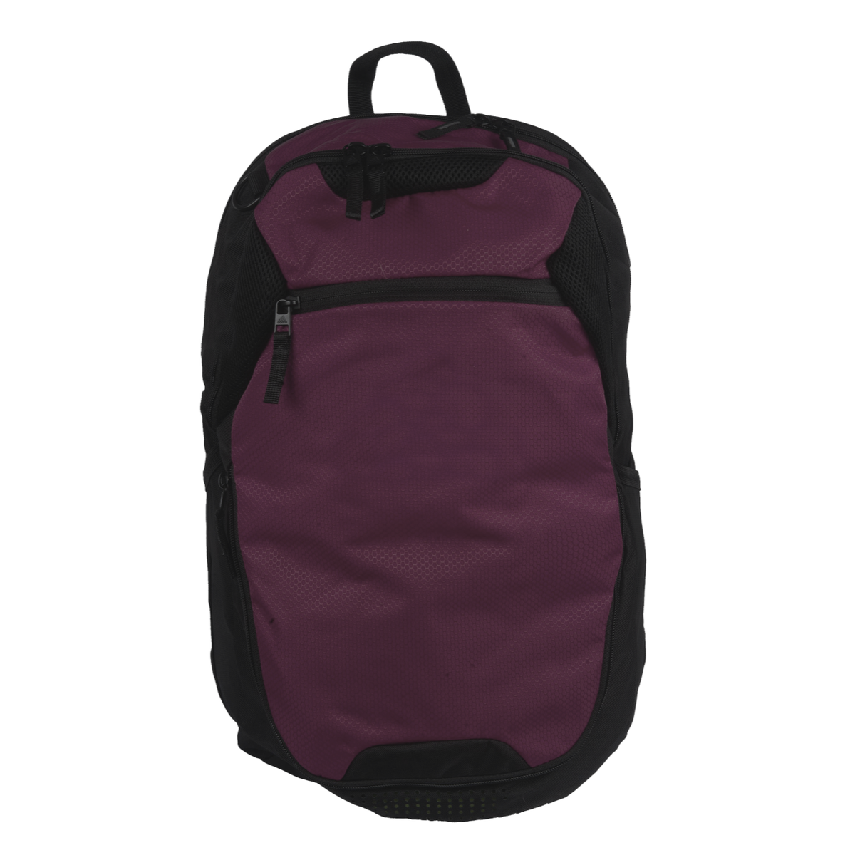 Martin Sports All Purpose Backpack with Ball Pocket in Maroon - Front View
