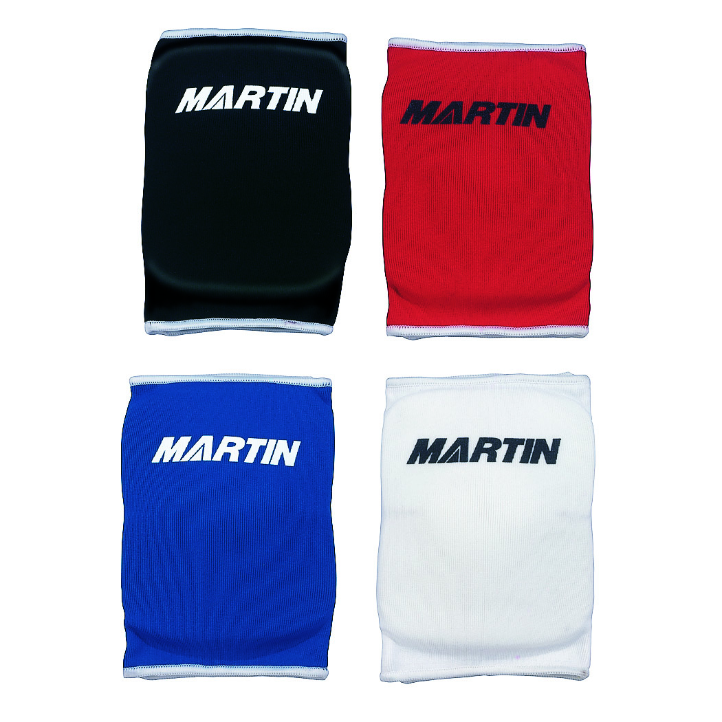 Martin Sports Contoured Knee and Elbow Pads, Pair in Black S - Front View