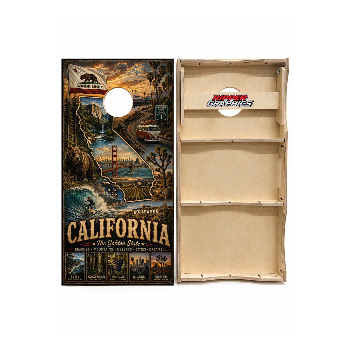 California The Golden State Cornhole Design - CH5084 - Great Call Athletics