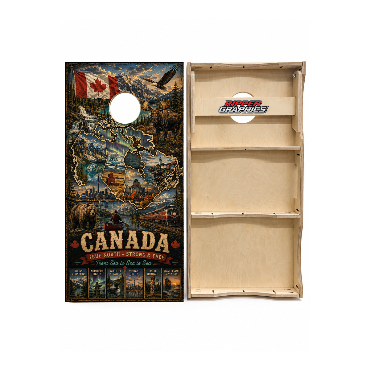 Canada True North Strong Free Cornhole Design - CH5085 - Great Call Athletics