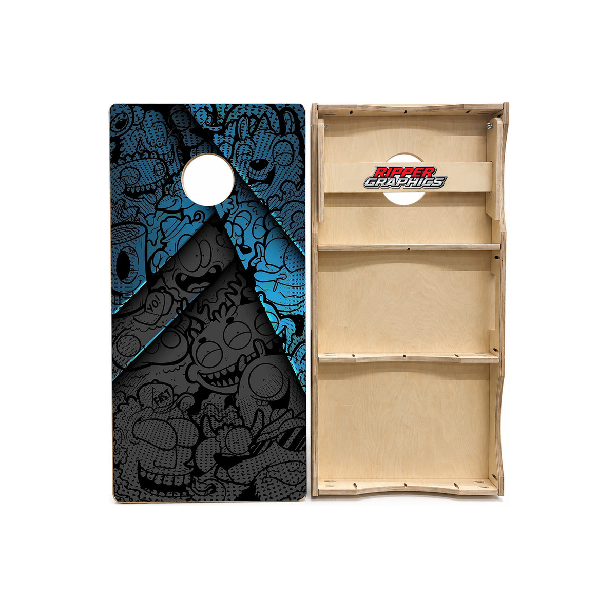 Cartoon Step Up Cornhole Design product photo