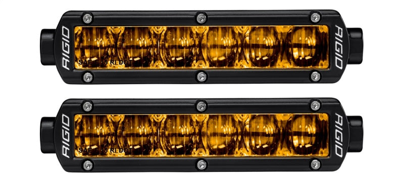 Rigid Industries 6in SR-Series Pro Dot / SAE Fog Lights (Pair) - Selective Yellow - View 2