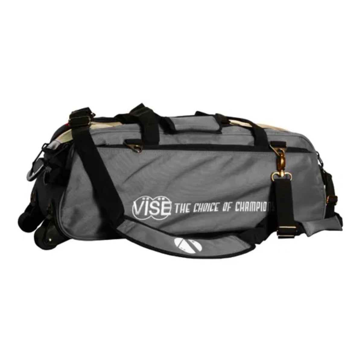 Vise 3 Ball Clear Top Roller Tote Bowling Bag