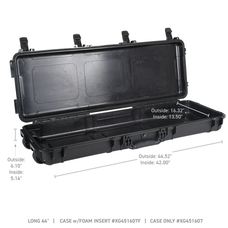 Go Rhino XVenture Gear Hard Case - Long 44in. / Lockable / IP67 / Automatic Air Valve - Tex. Black - View 14