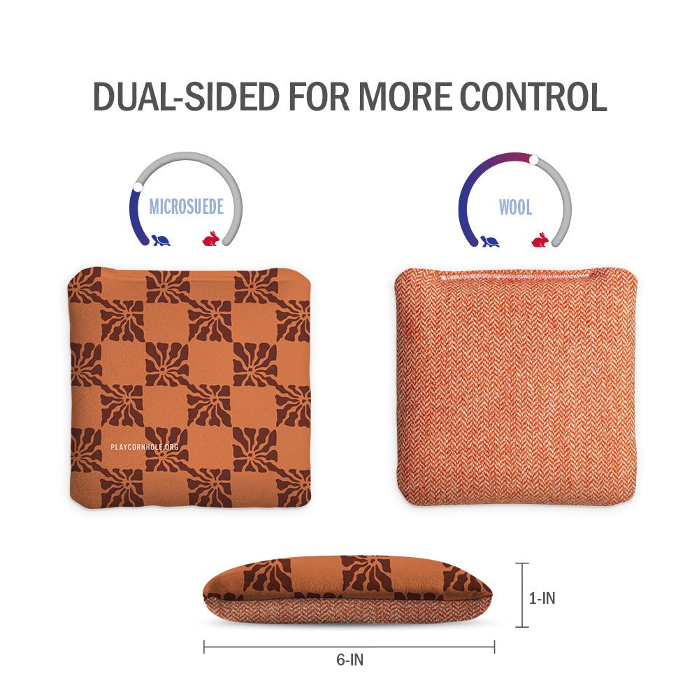 Checkered Boho Beach Synergy Soft Cornhole Bags - View 2