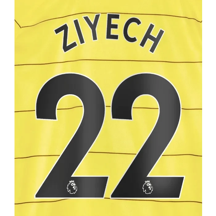 Chelsea 2021/22 Away Ziyech #22 Jersey Name Set Black