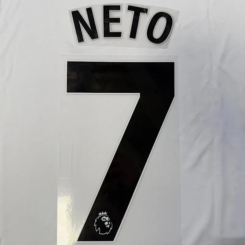 Chelsea 2025-Away Neto #7 Official Name Set-Black