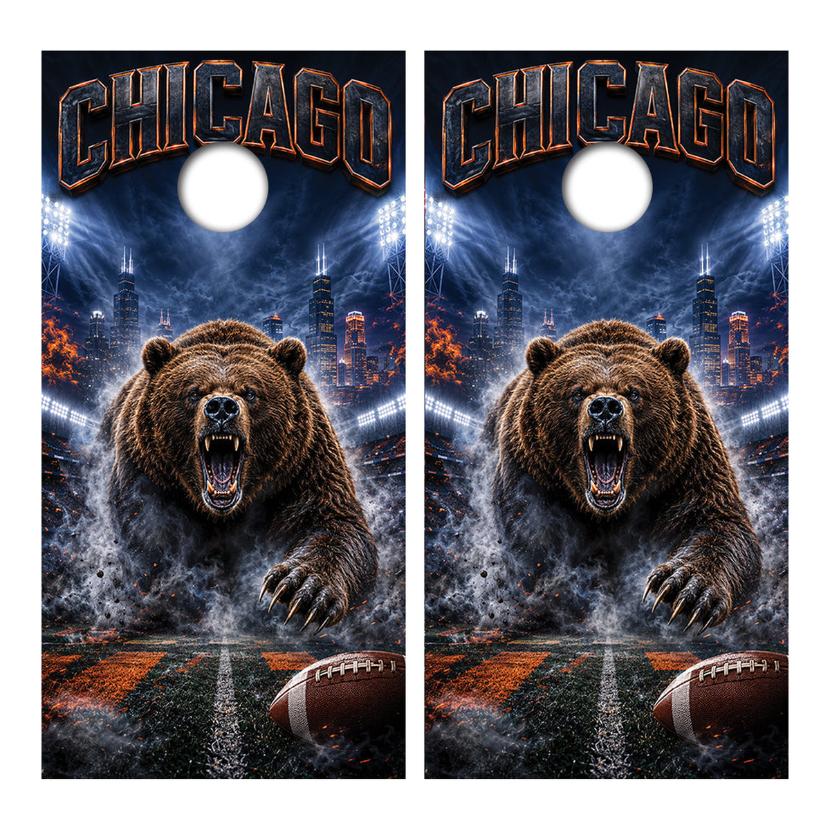 Chicago Bears Inspired Cornhole Design - Corn5154 - Great Call Athletics