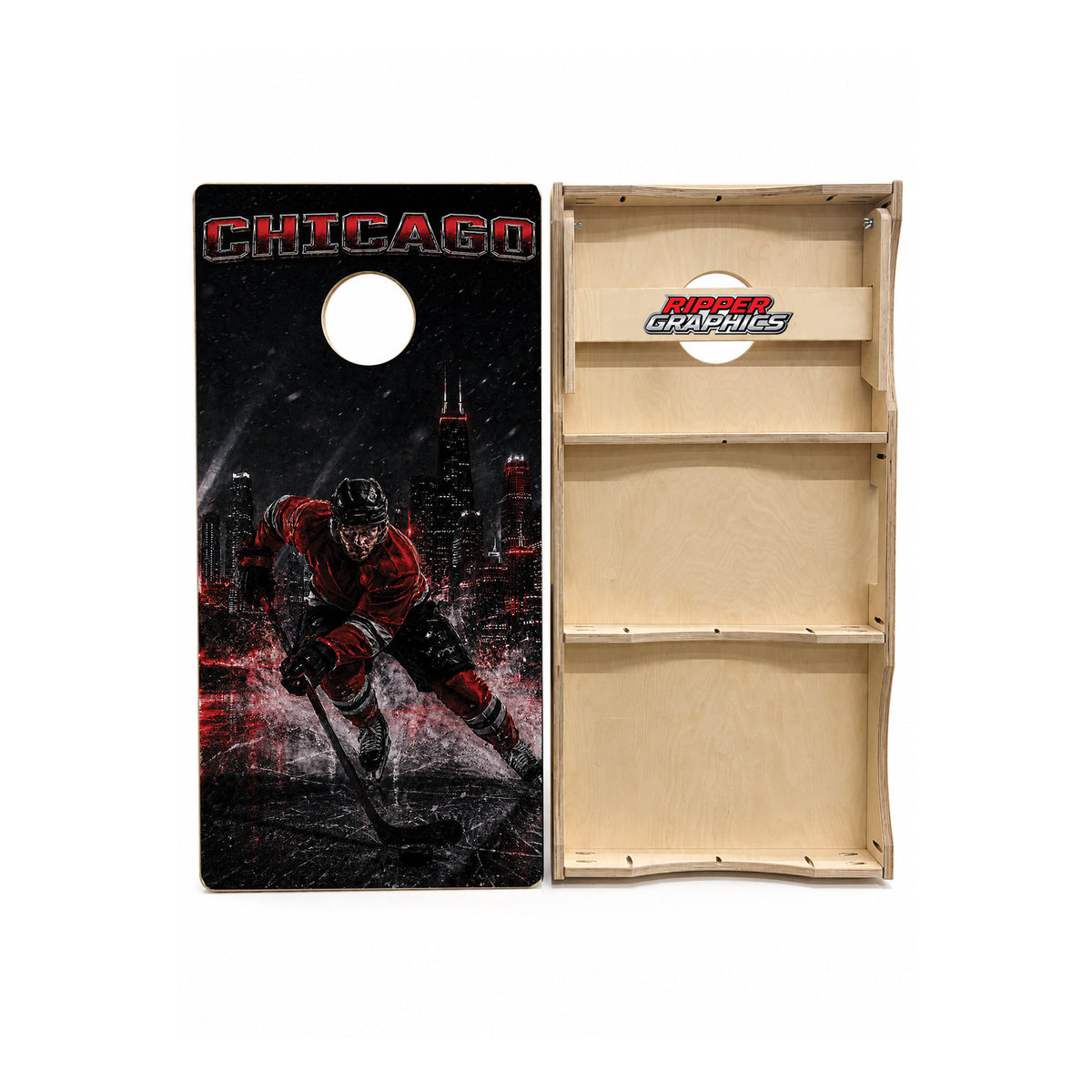 Chicago Black Hawks Inspired Cornhole Design - CH5187 - Great Call Athletics