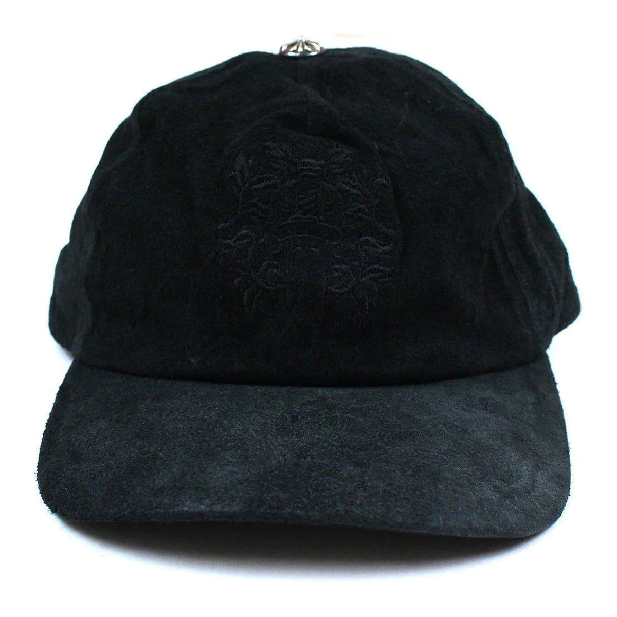 Chrome Hearts 5 Panel Suede Dagger Baseball Cap Black