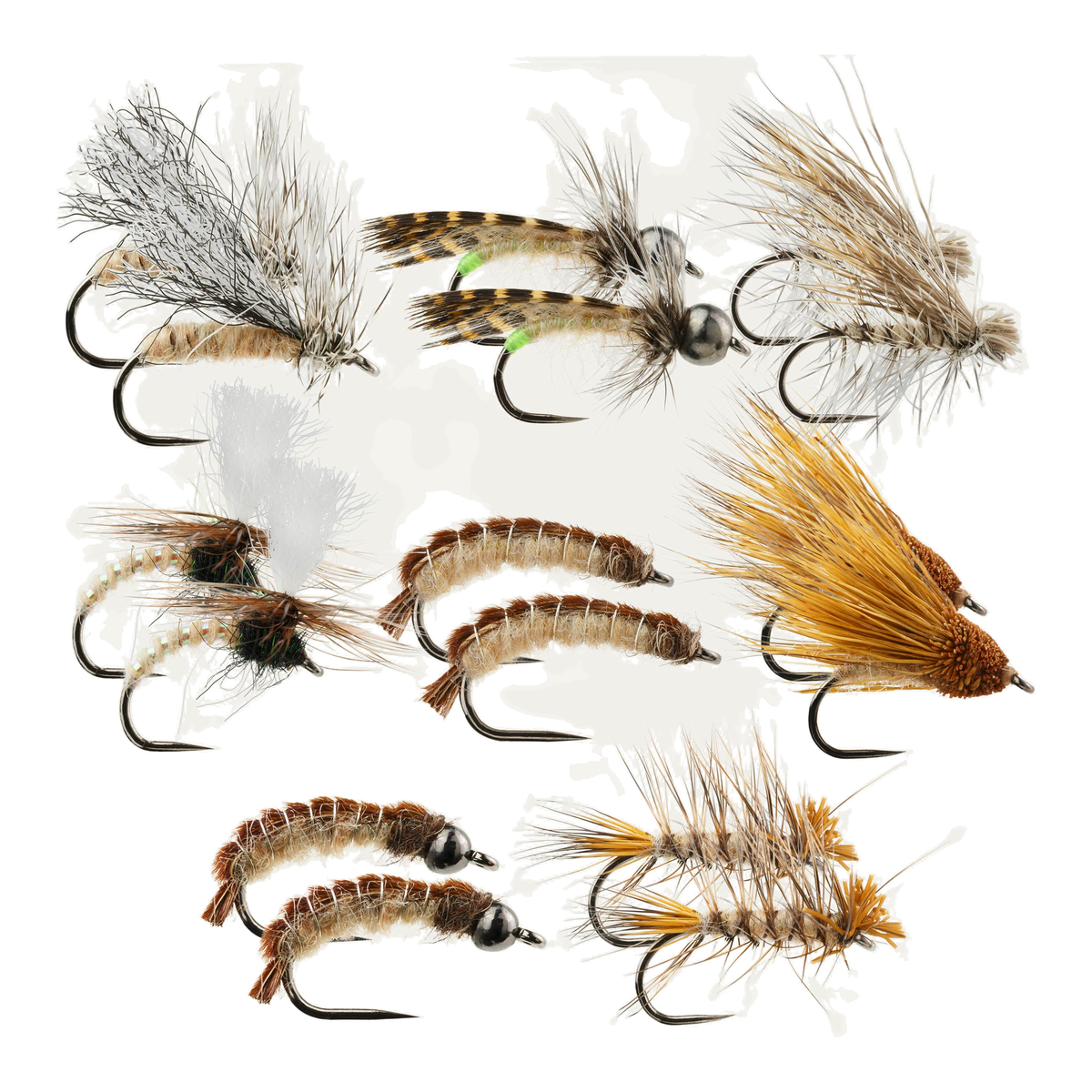 Cinnamon Caddis BugCycle Fly Assortment - 16pk, Barbless, Ahrex product photo