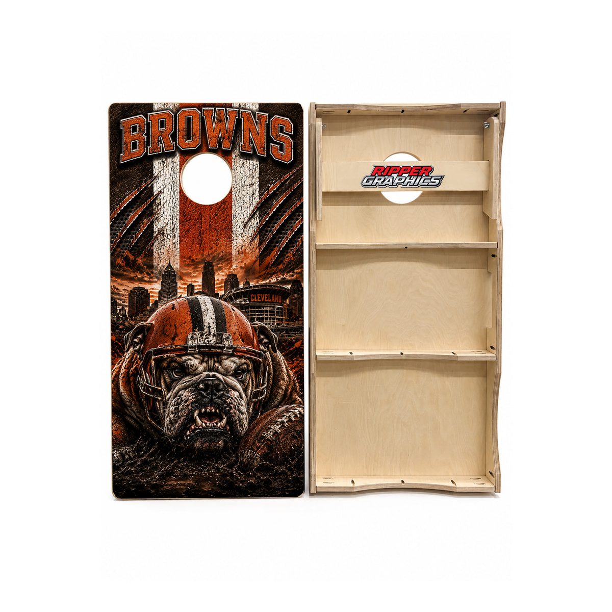 Cleveland Browns Football Cornhole Design - CH5101 - Great Call Athletics