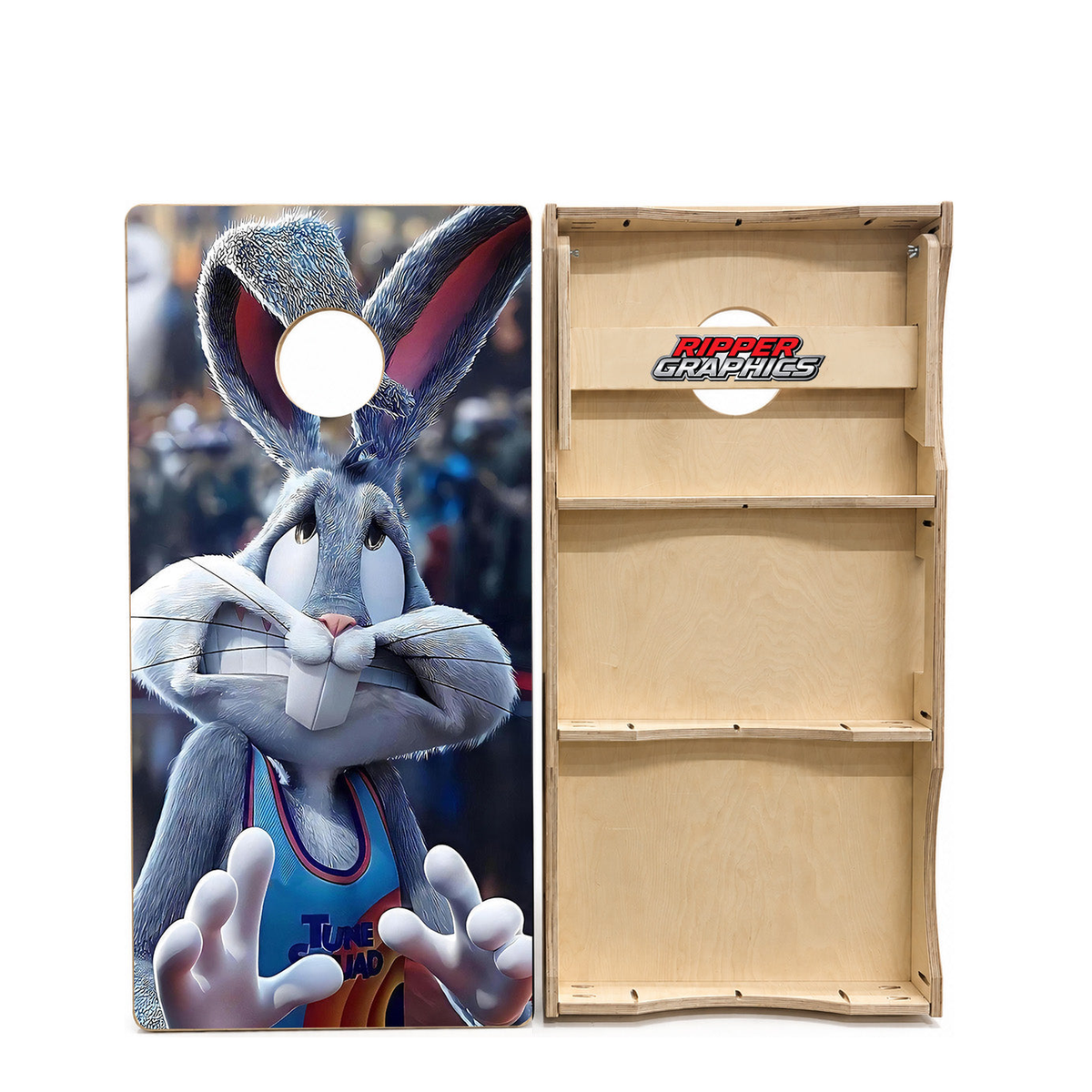 Close Call Rabbit Cornhole Design product photo