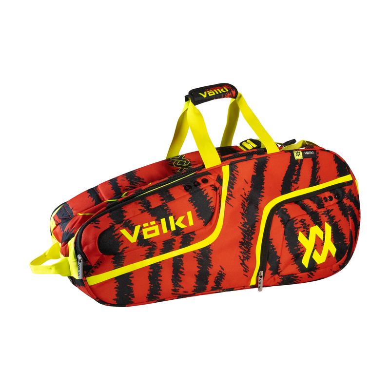 Volkl Tour Zebra Combi Tennis Bag in Red/Black/Neon Yellow