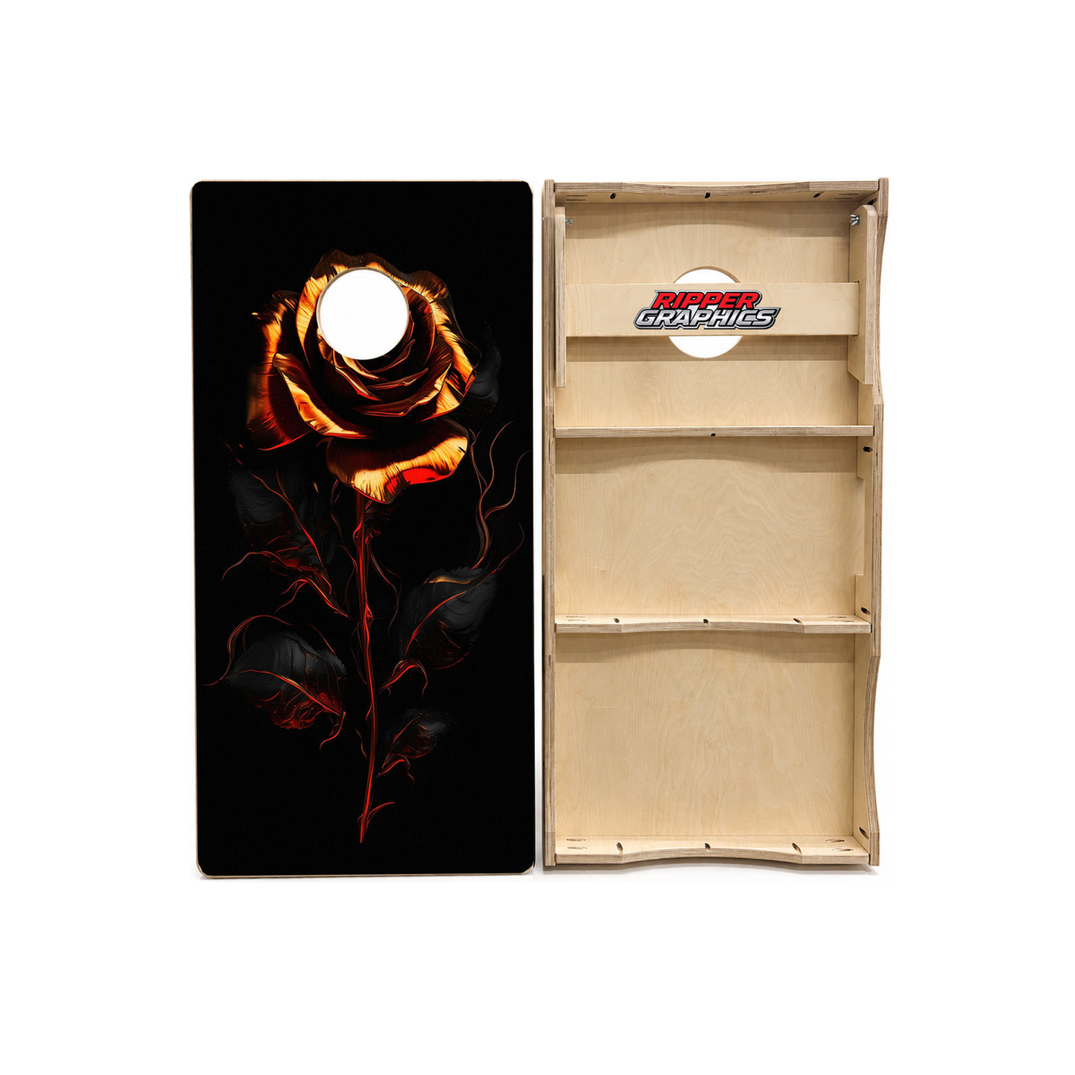Copper Roses Cornhole Design product photo