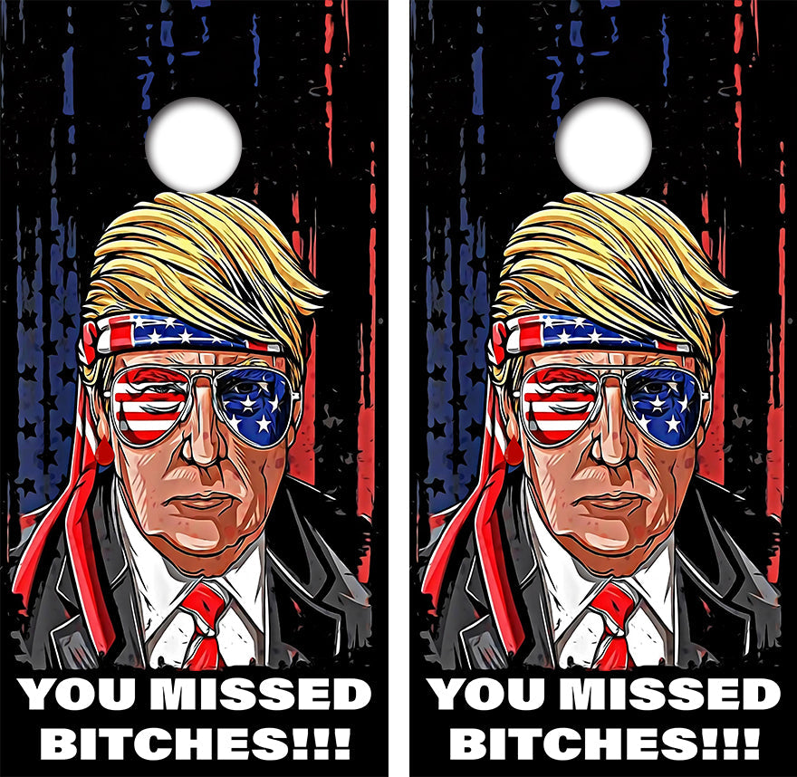 Trump You Missed Cornhole Design - View 2