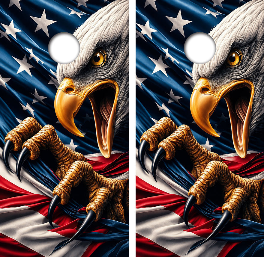 Patriotic Eagle Cornhole Design - View 2