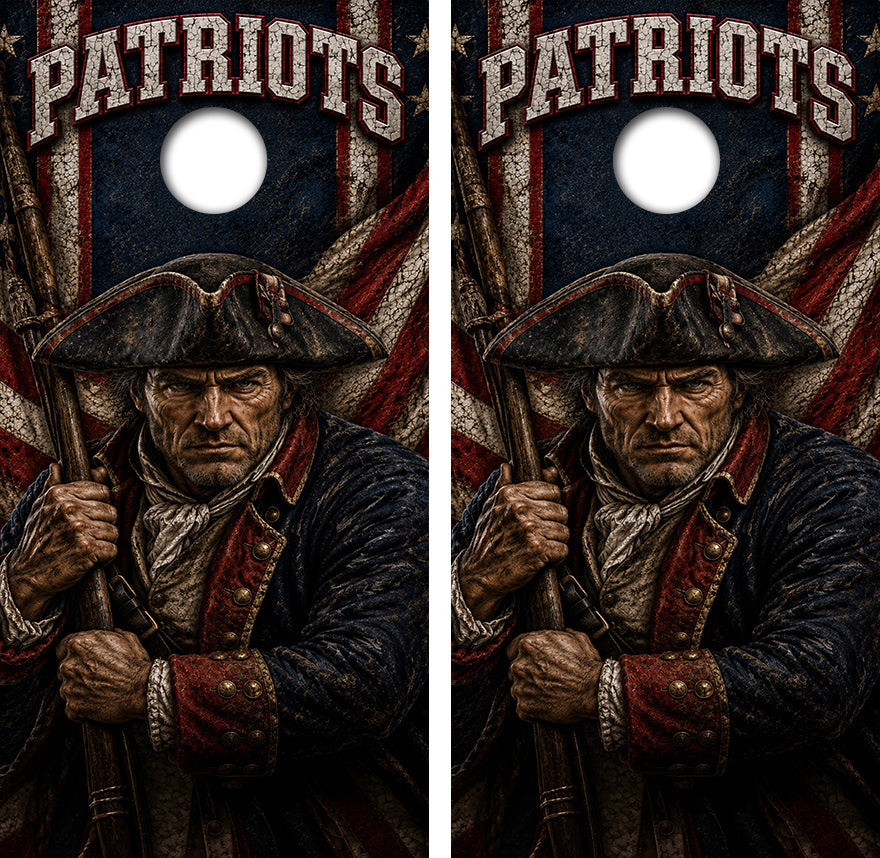 New England Patriots Football Cornhole Design - View 2