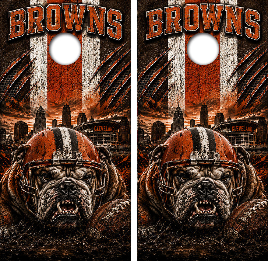 Cleveland Browns Football Cornhole Design - View 2