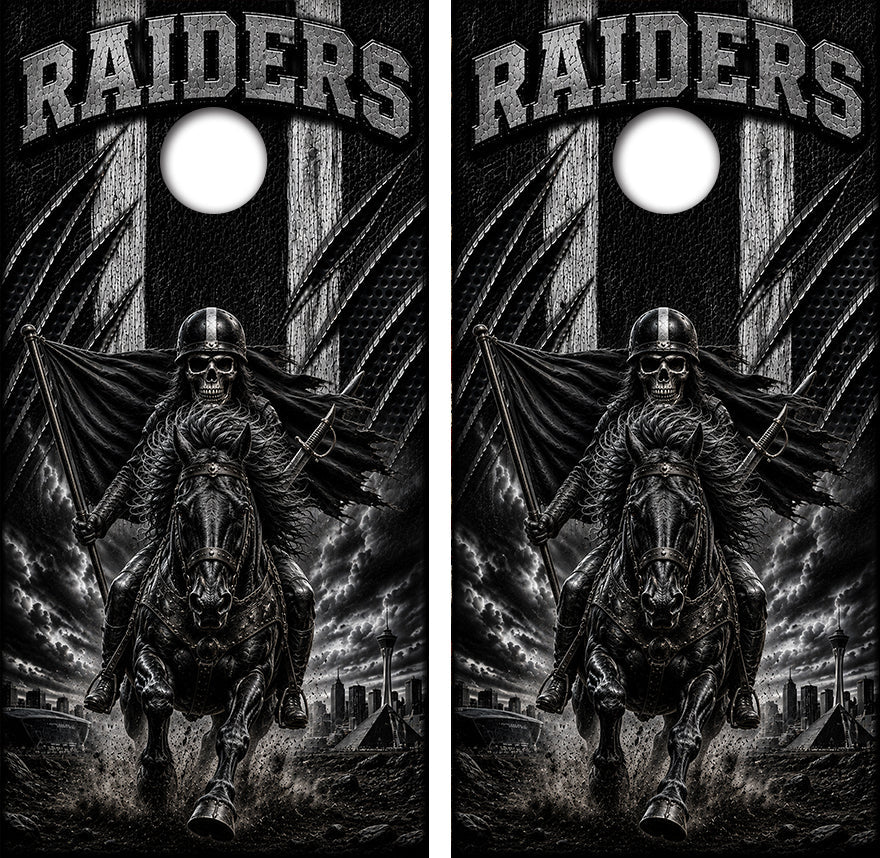 Las Vegas Raiders Football Cornhole Design - View 2