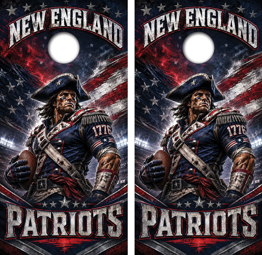 New England Patriots Inspired Cornhole Design - View 2