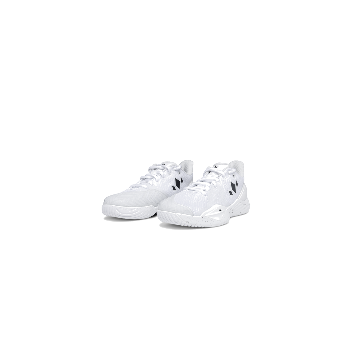 Diadem Court Burst White wide tennis shoes pair view