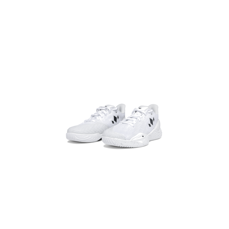Diadem Court Burst White wide tennis shoes pair view