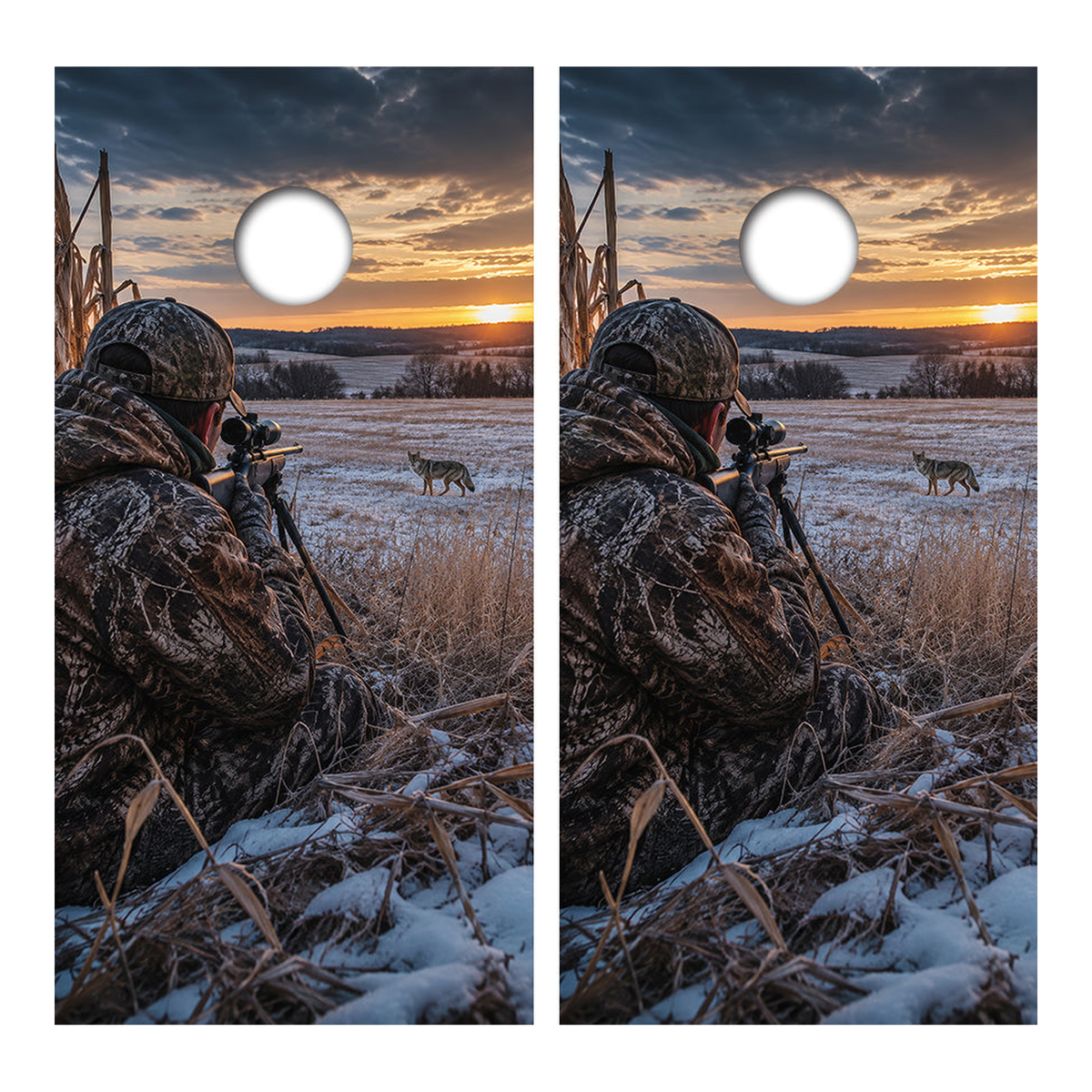 Coyote Hunting Cornhole Design - Corn5062 - Great Call Athletics