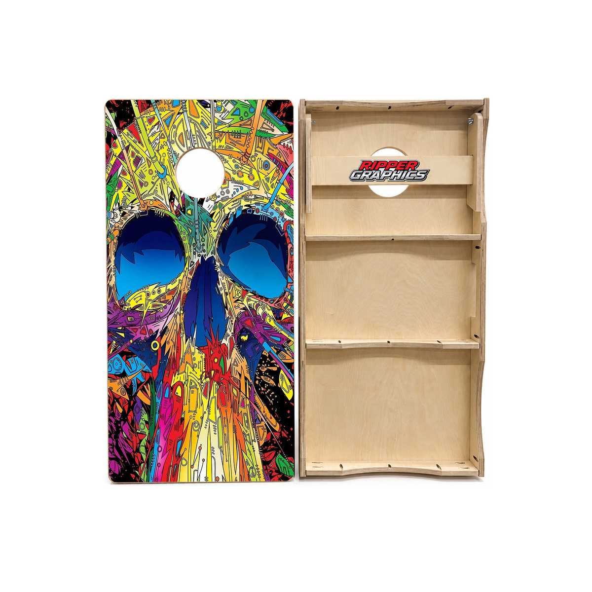 Crazy Skull Design Cornhole Design product photo