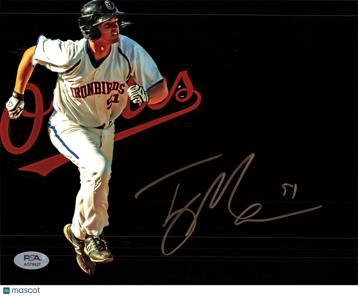 Trey Mancini Aberdeen IronBirds Signed 8x10 Photo PSA