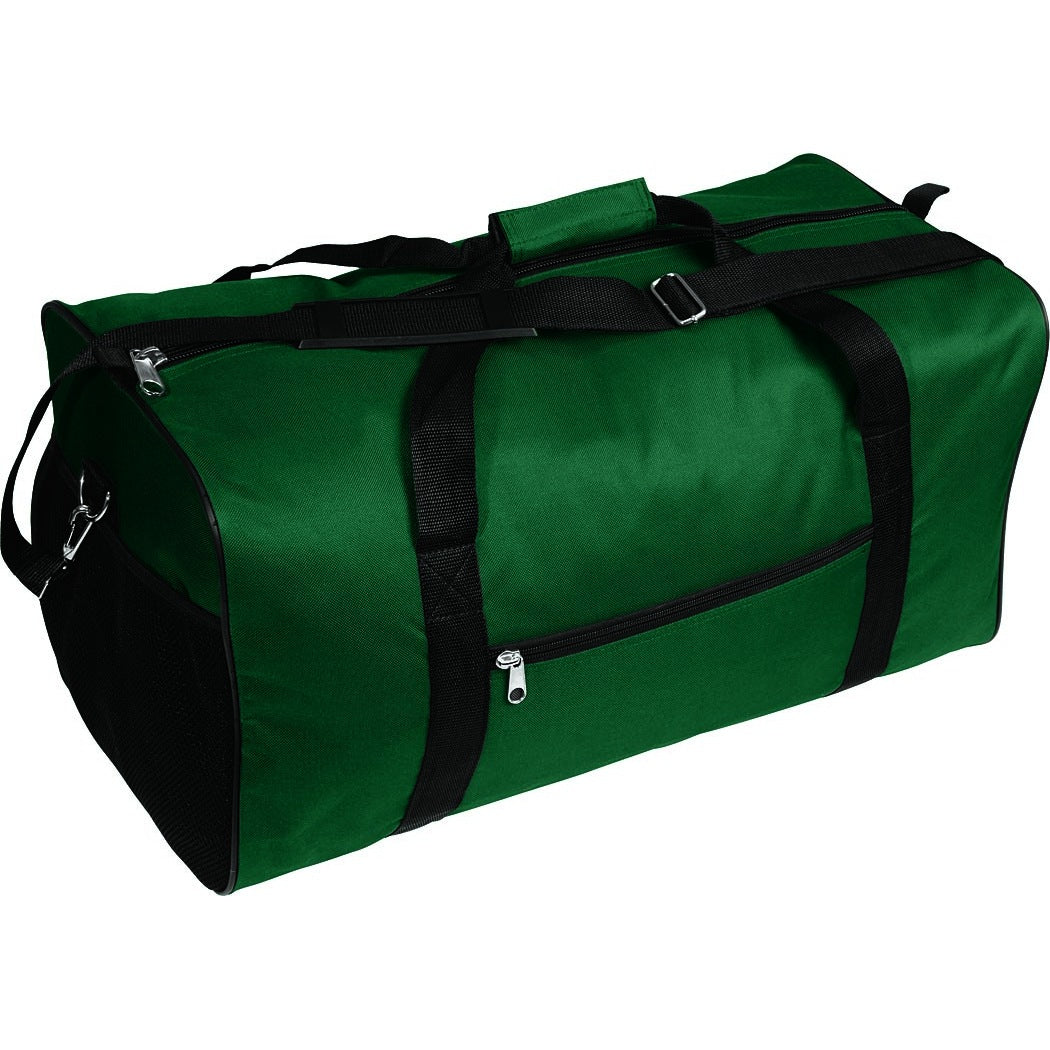 Martin Sports Player's Sport Bag, 24 x 12 x 12 in, Durable Nylon in Dark Green - Front View