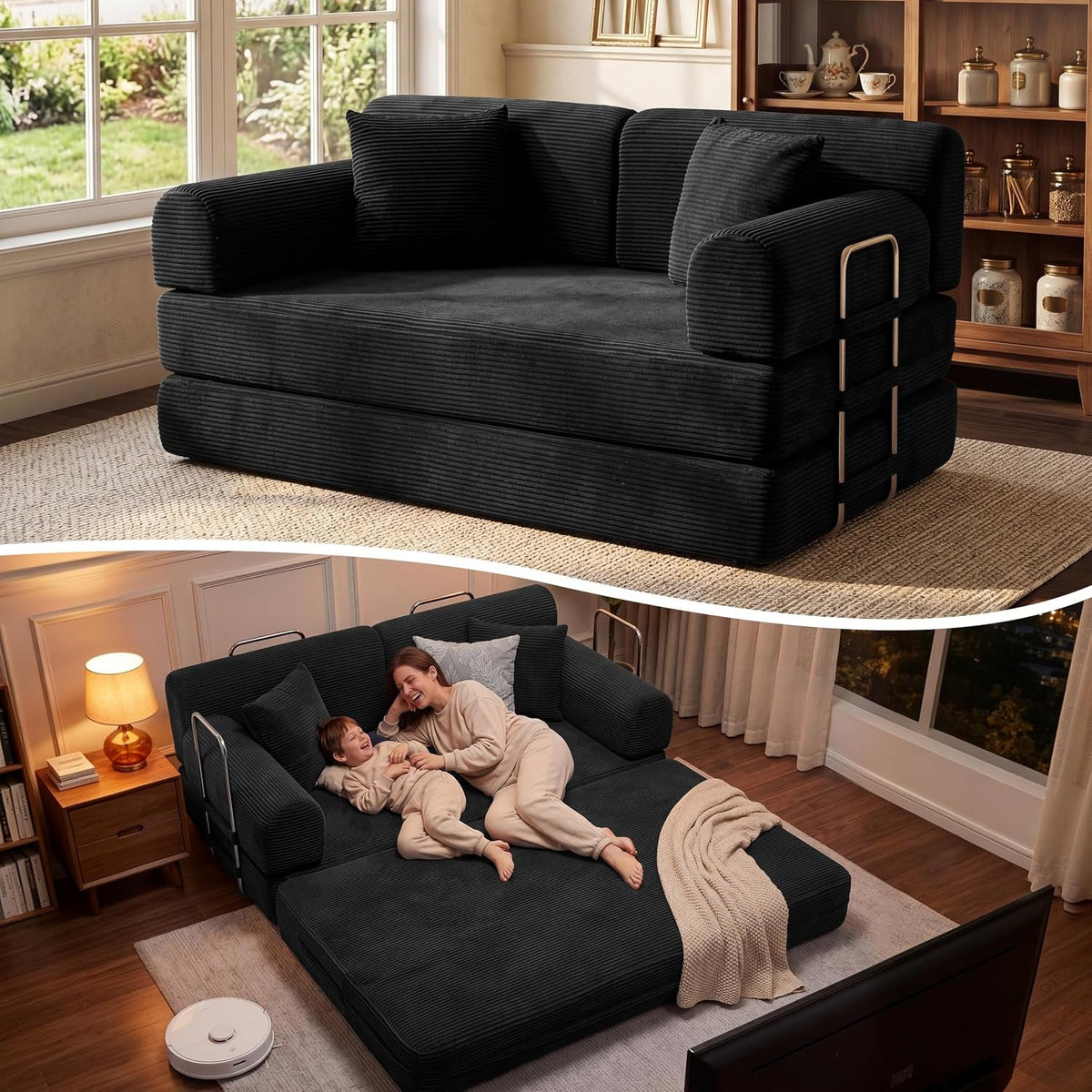 Convertible Loveseat Sofa Bed with Modular Layout - View 15