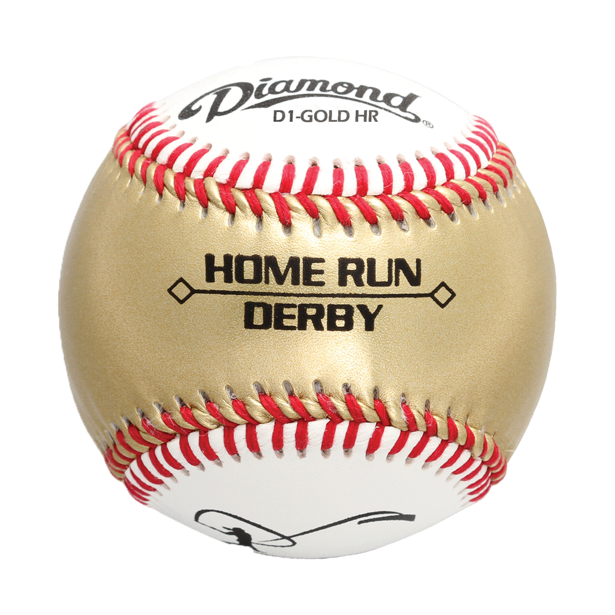 Diamond D1-GOLD HR Gold Home Run Derby Baseballs - Front view