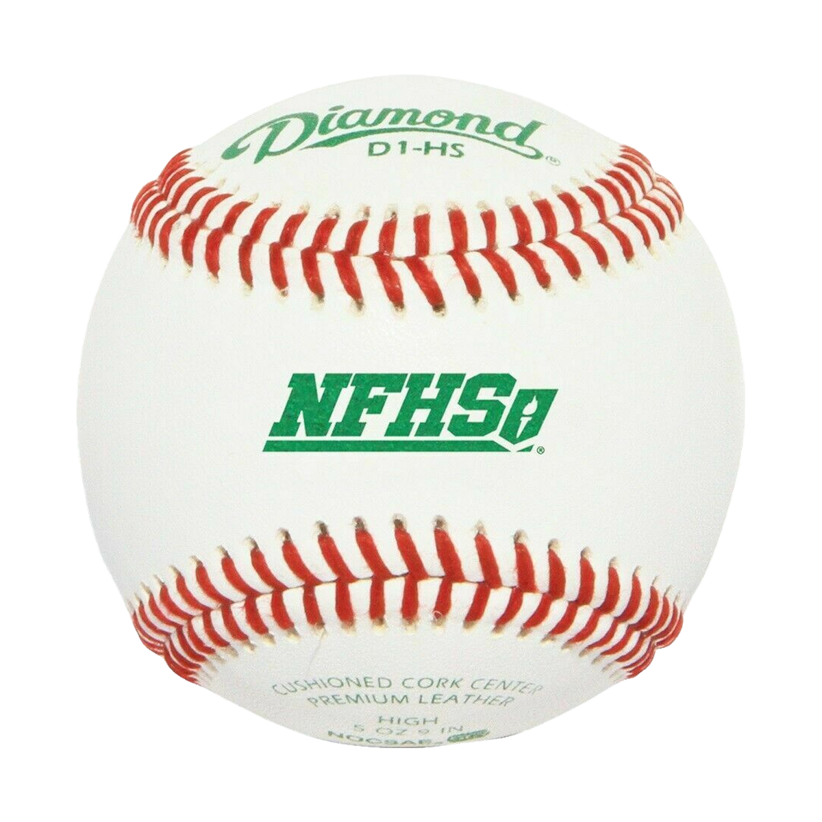 Diamond D1-HS NFHS NOCSAE High School Baseballs - Front view