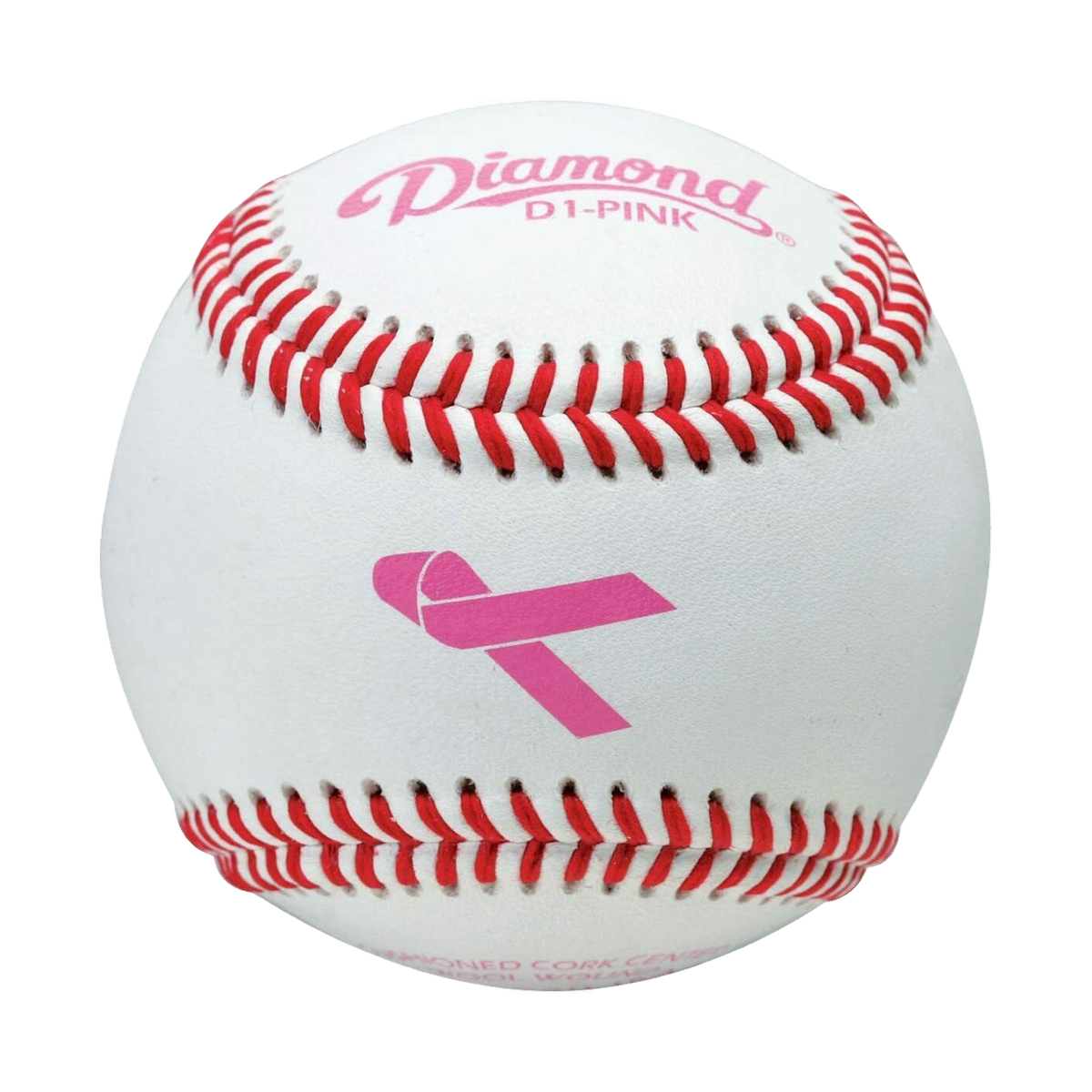 Diamond D1-PINK Breast Cancer Awareness Baseballs - Front view