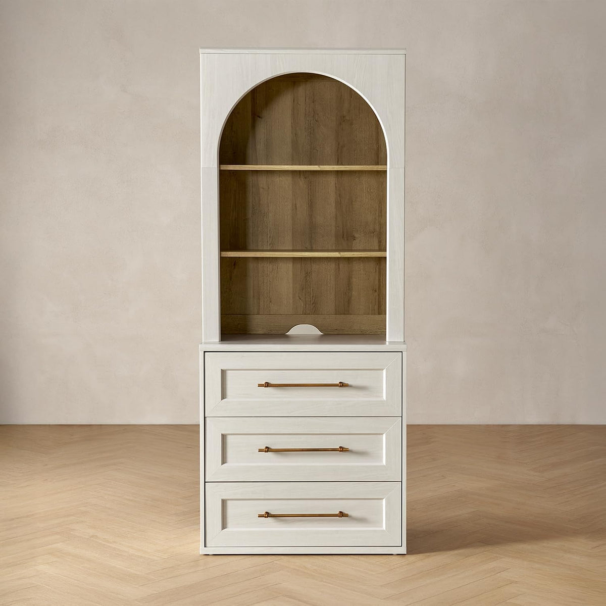 Storage Cabinet with Removable Hutch and Three Drawers - View 14