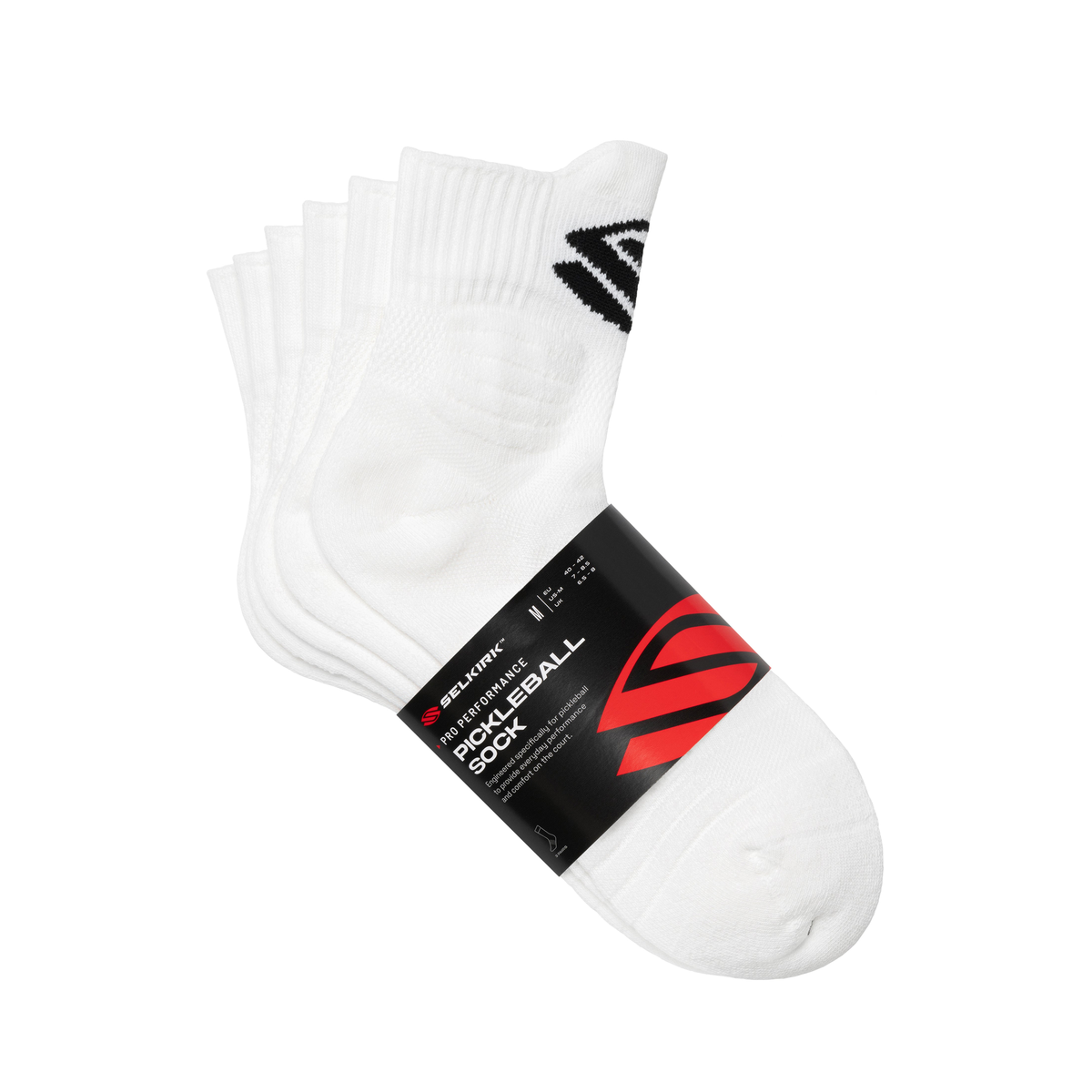 Selkirk Sport Pickleball Socks - 3pk White / M