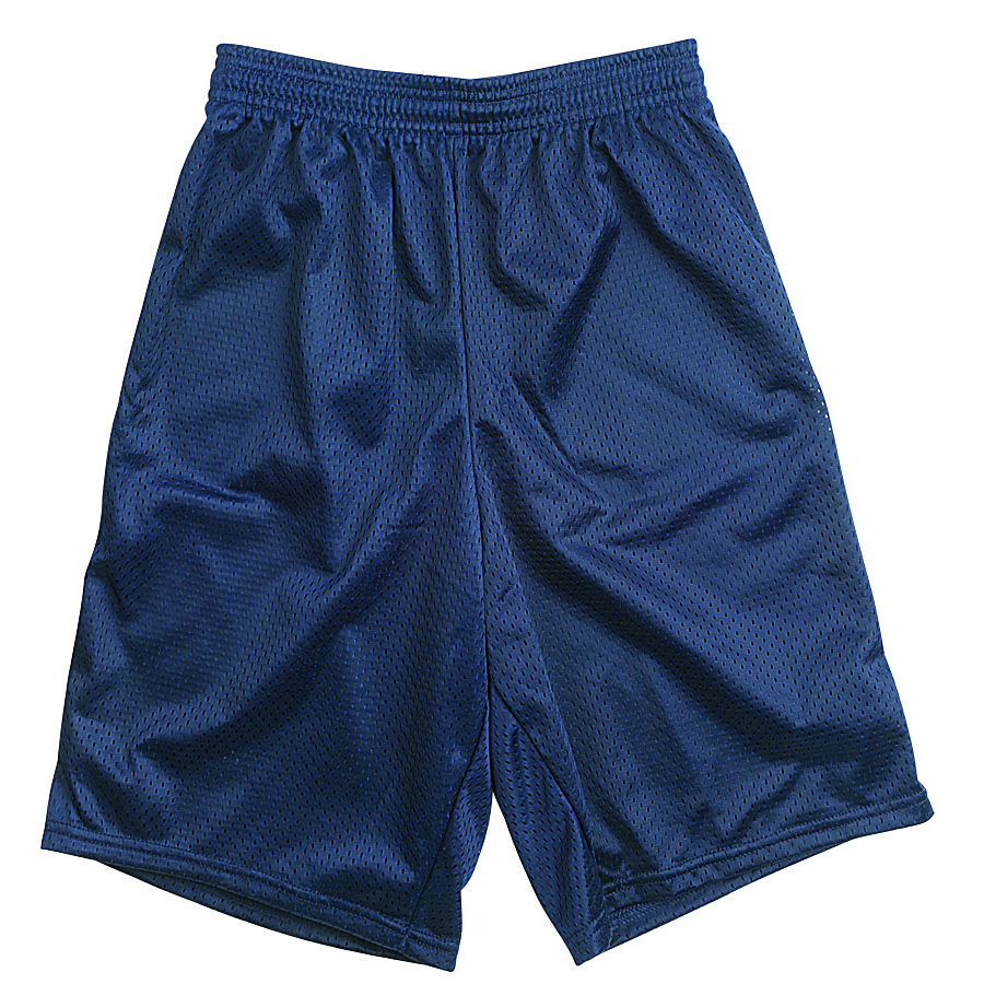 Martin Sports Tricot Mesh Shorts, 2 Ply Polyester in Navy Adult 2XL - Front View