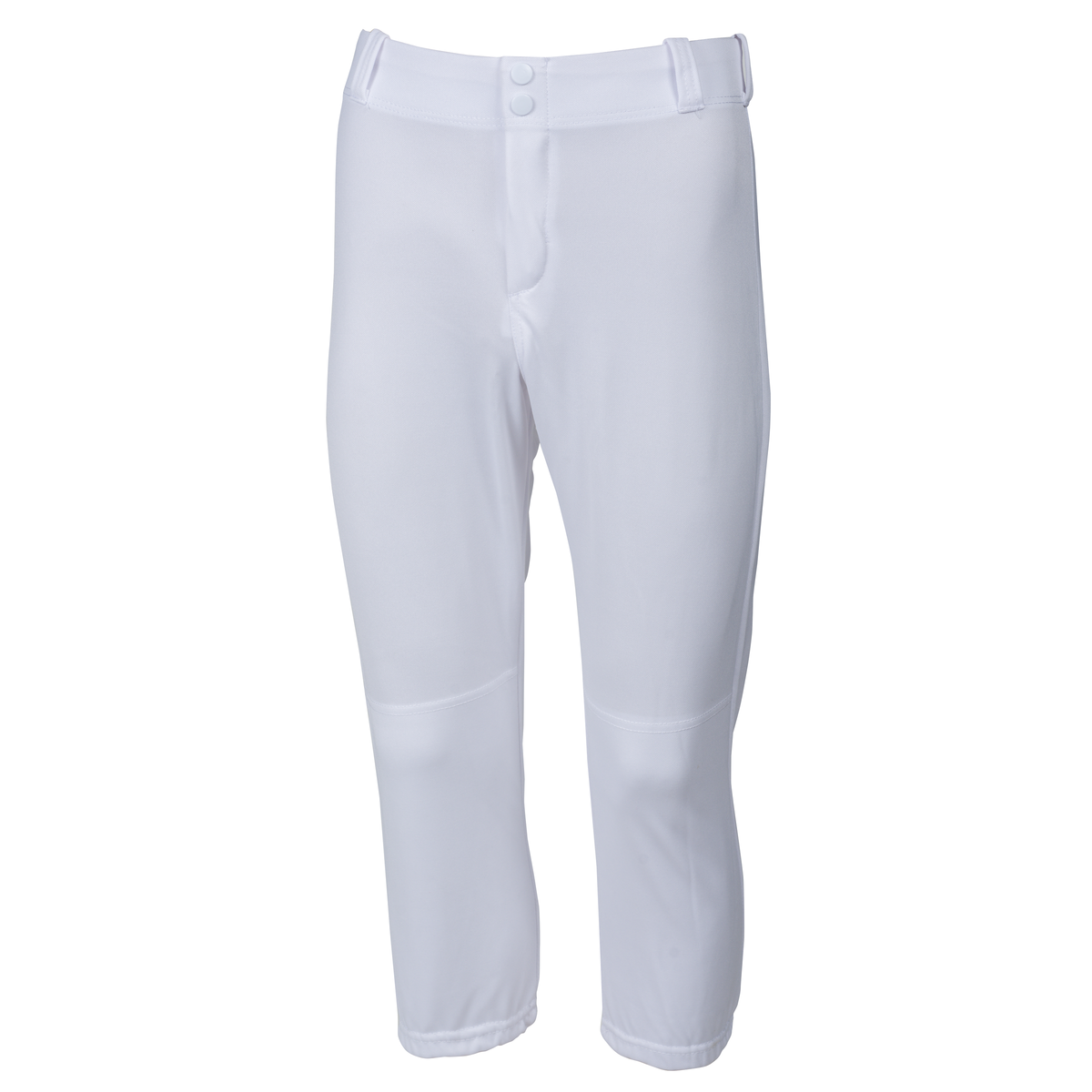 Martin Sports Girls and Women's Low Rise Softball Pants in White Youth L - Front View