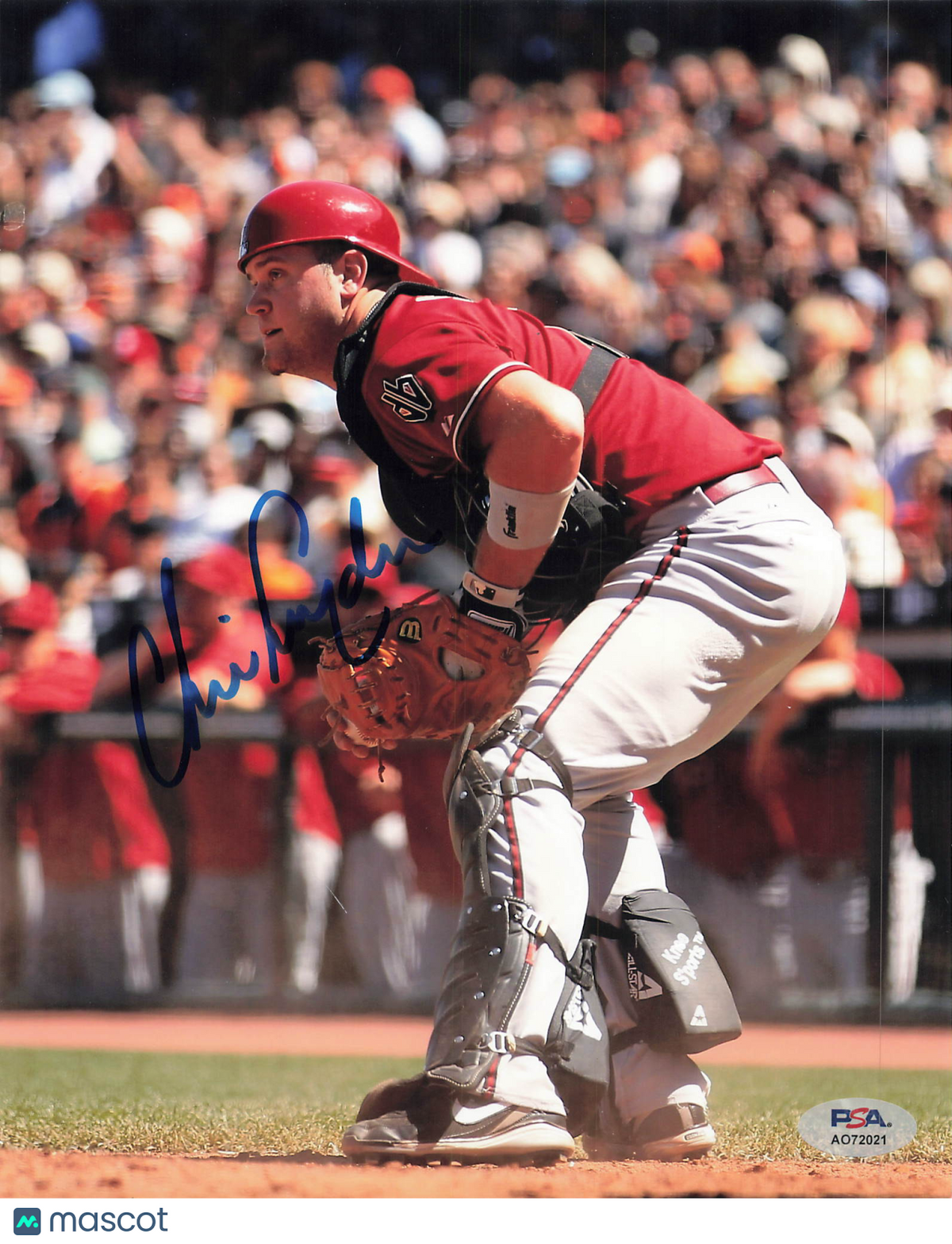 Chris Snyder Arizona Diamondbacks Signed 8x10 Photo