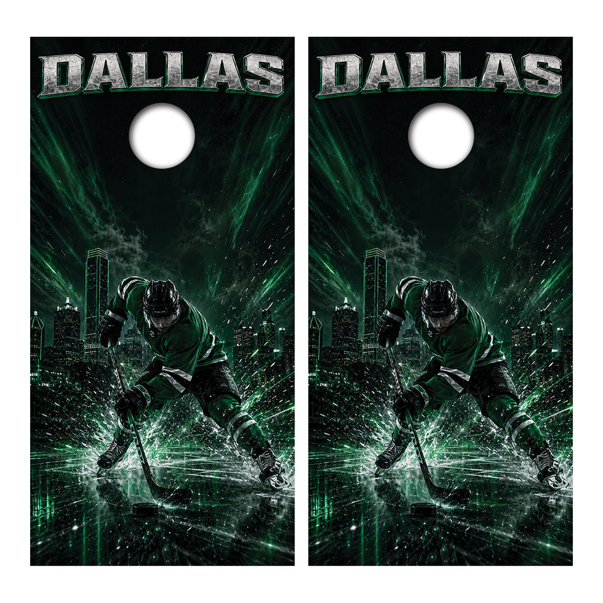 Dallas Stars Inspired Cornhole Design - Corn5188 - Great Call Athletics
