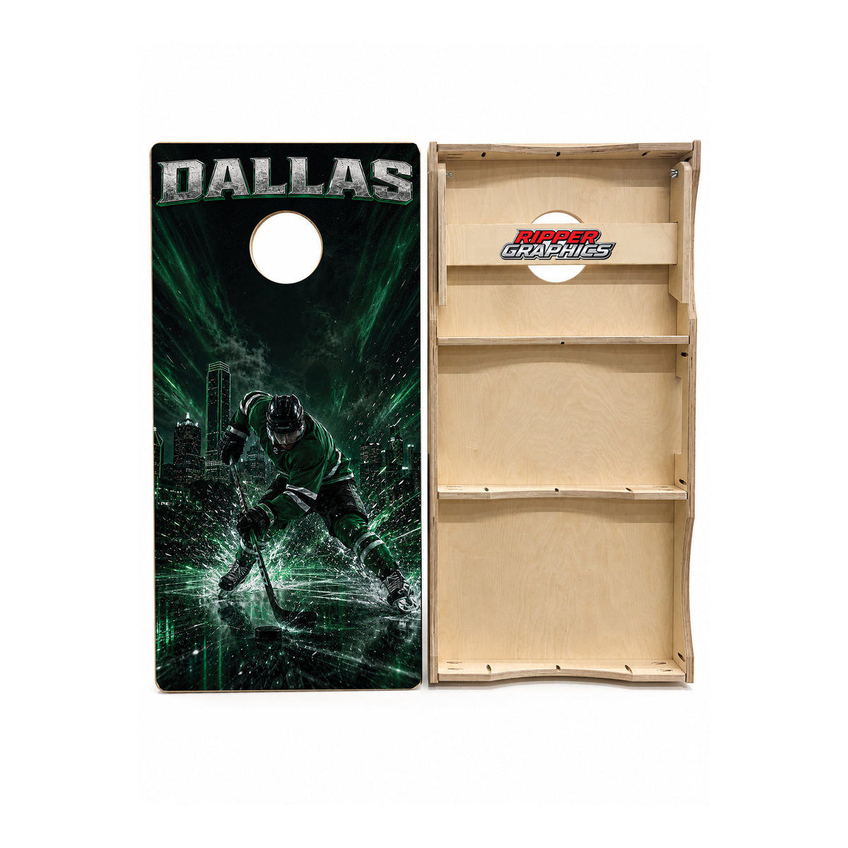 Dallas Stars Inspired Cornhole Design - CH5188 - Great Call Athletics
