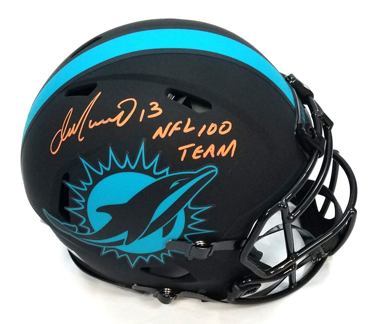 Dan Marino Autographed Miami Dolphins Riddell Eclipse Speed Authentic Helmet W/ NFL 100 Team Beckett Witnessed