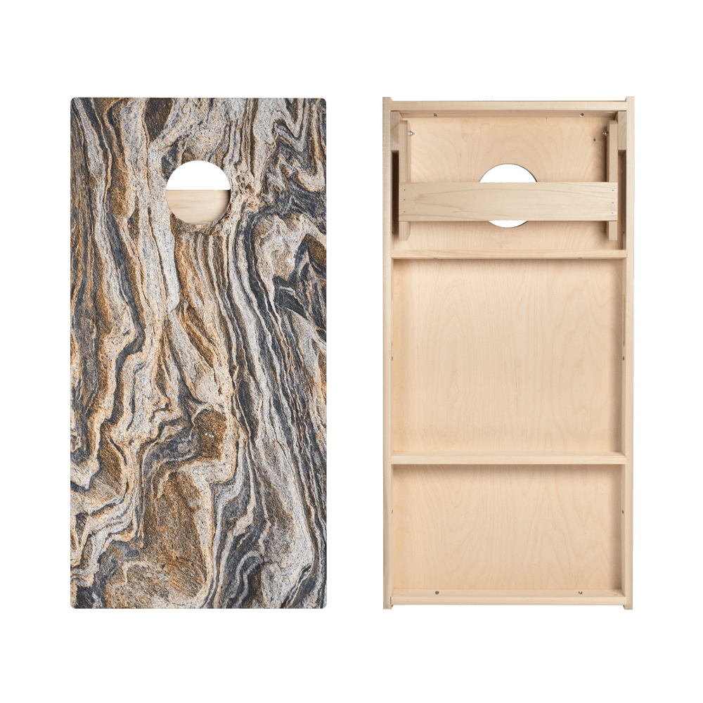 Dark Marble Star Cornhole Boards - View 4