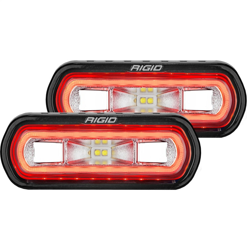 Rigid Industries SR-L Series Surface Mount LED Spreader Pair w/ Amber Halo - Universal - View 6
