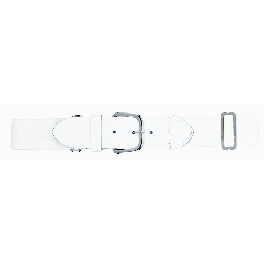 Martin Sports Adult Elastic Baseball Belt, Adjustable 32 to 46 Inch in White - Front View