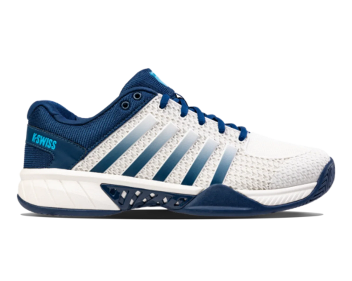 K-Swiss Express Light Pickleball Men's Court Shoes — Opal Blue/Blanc de Blanc/Cyan