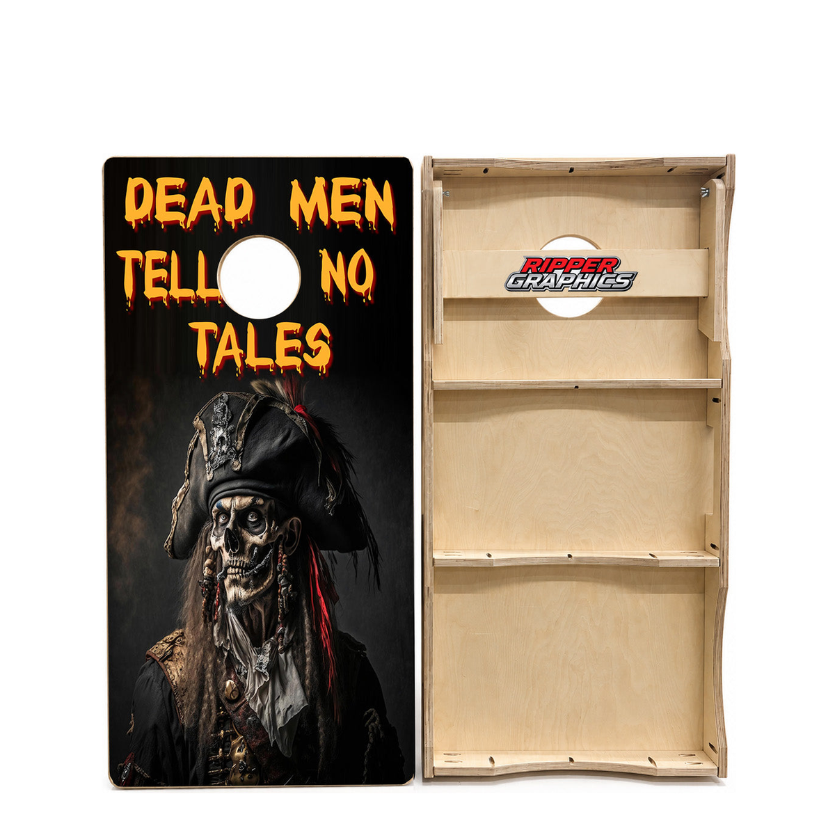 Dead Men Tell No Tales Cornhole Design product photo
