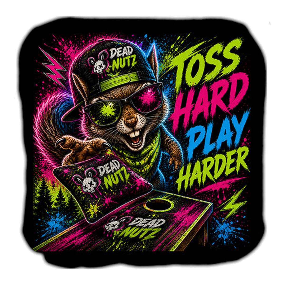 Dead Nutz Toss Hard Play Harder Cornhole Bags Set of 4 - toss3 - Great Call Athletics