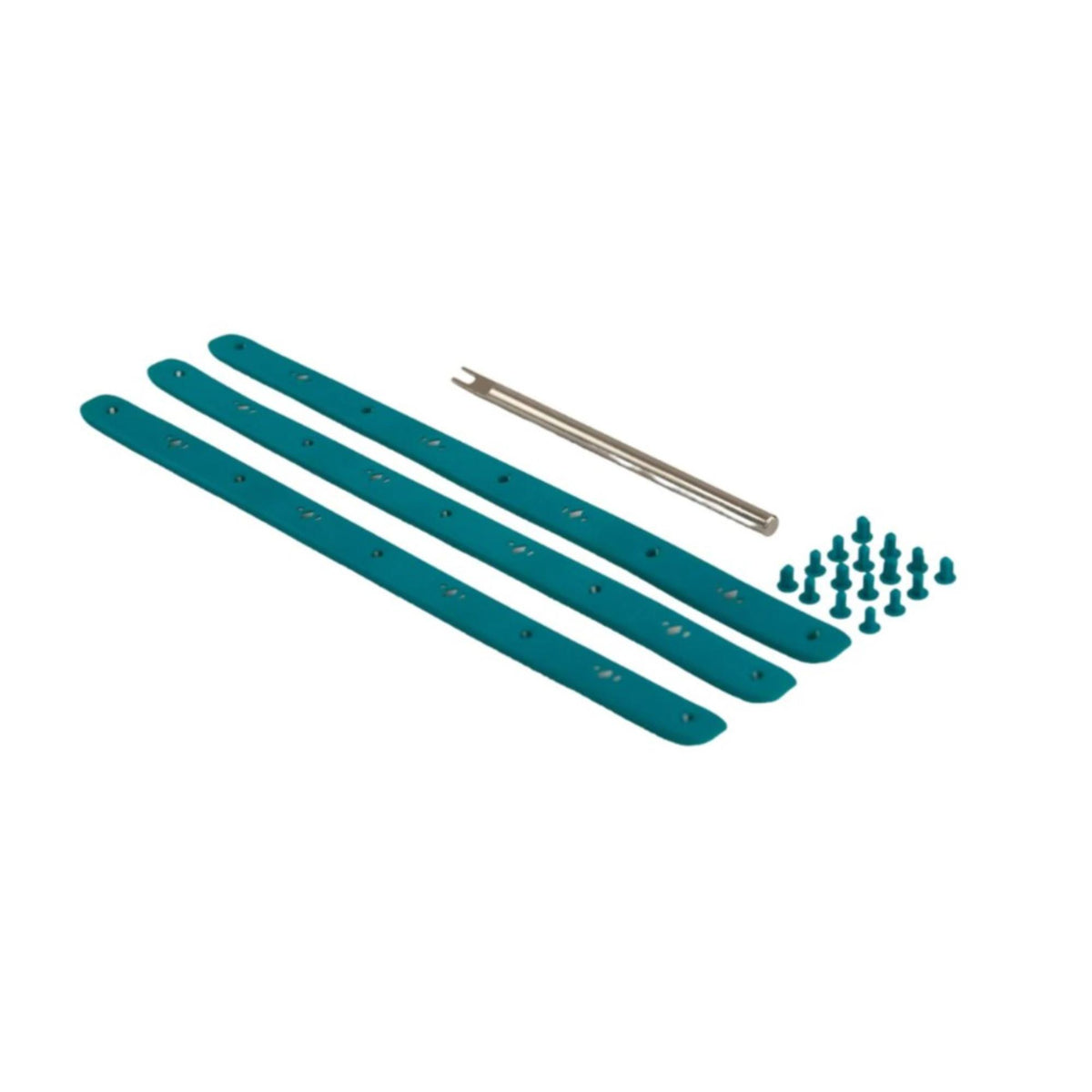 Pickleball paddle bumper guard replacement kit with protective strips, mounting hardware, and installation tool for paddle edge protection.